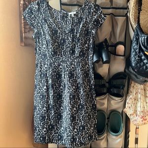 Joie lace print silk dress size small